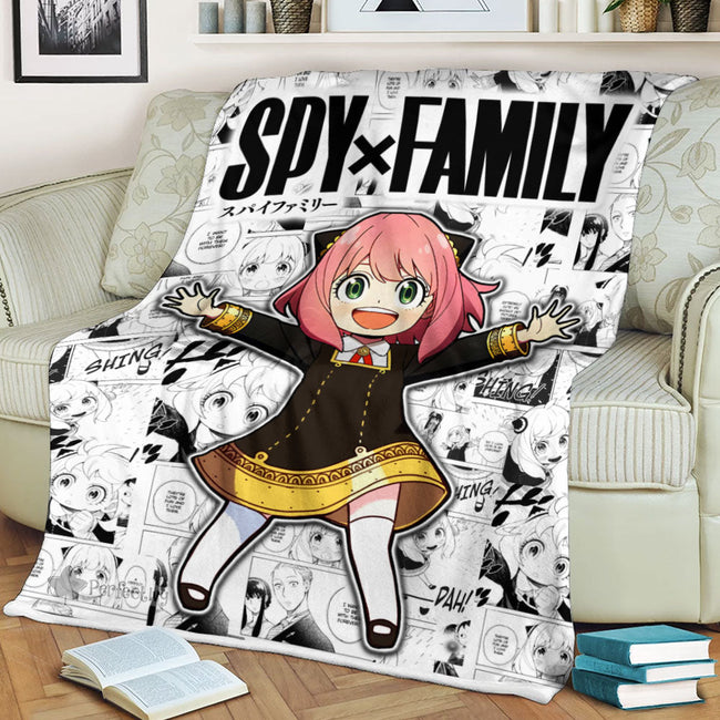 Anya Forger Fleece Blanket Custom Manga Style Gifts For Fans 3 - PerfectIvy