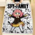 Anya Forger Fleece Blanket Custom Manga Style Gifts For Fans 4 - PerfectIvy