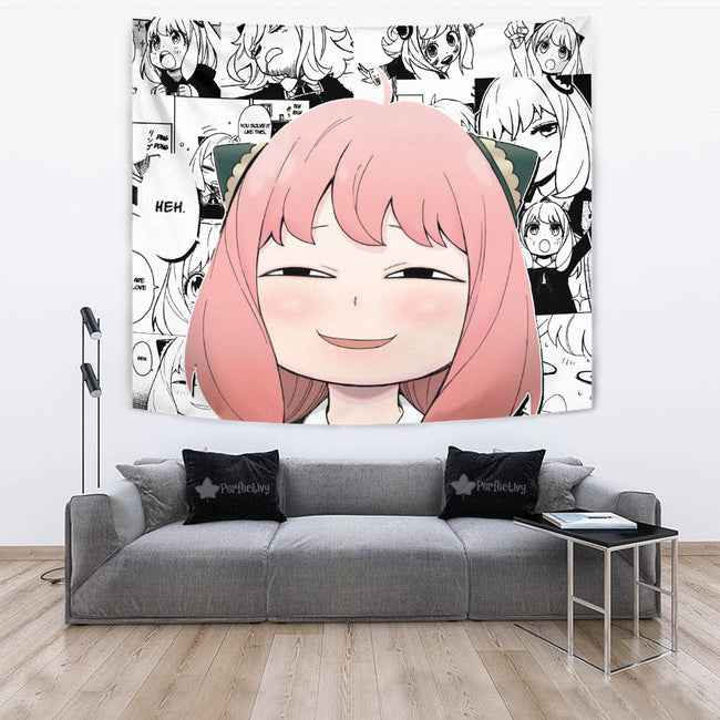 Anya Forger Tapestry Custom Funny Face Spy x Family Anime Manga Room Wall Decor 2 - PerfectIvy