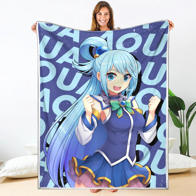 Aqua Blanket Custom KonoSuba Anime Bedding 1 - PerfectIvy