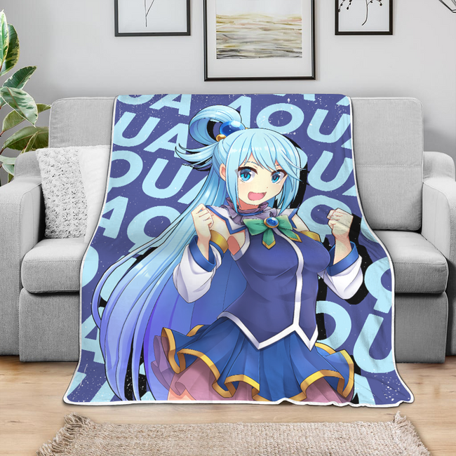 Aqua Blanket Custom KonoSuba Anime Bedding 4 - PerfectIvy