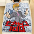 Arataka Reigen Blanket Fleece Custom Mob Psycho 100 Anime Bedding Room 1 - PerfectIvy
