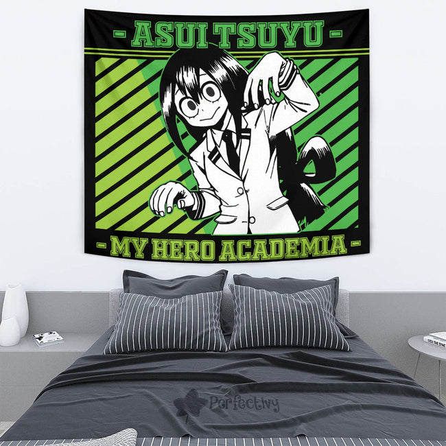Asui Tsuyu Tapestry Custom My Hero Academia Anime Home Wall Decor For Bedroom Living Room 2 - PerfectIvy