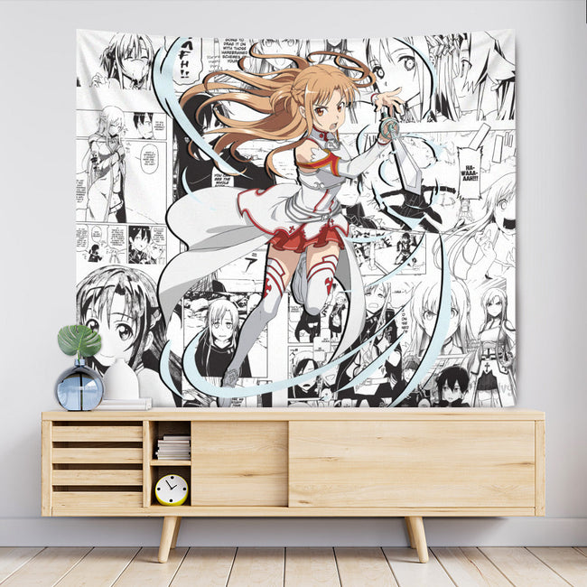 Asuna Yuuki Tapestry Custom Sword Art Online Manga Anime Room Decor 1 - PerfectIvy