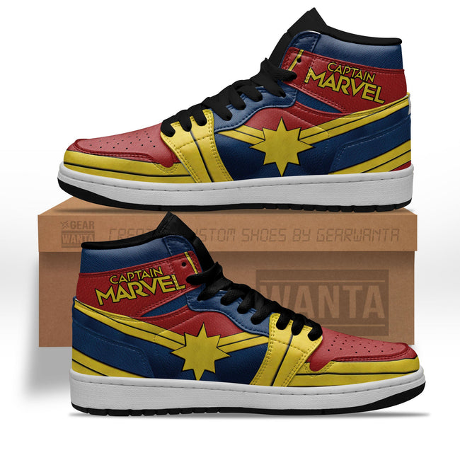 Captain Marvel Shoes Custom Uniform 1 - PerfectIvy