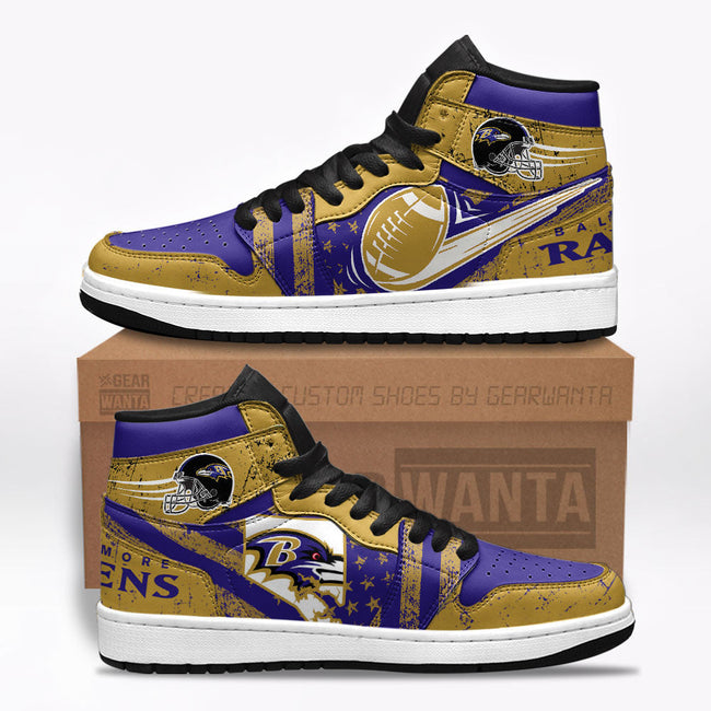 Baltimore Ravens Football Team Shoes Custom For Fans Sneakers TT13 1 - PerfectIvy
