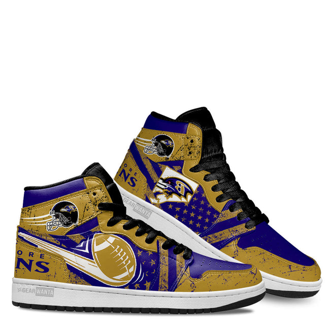 Baltimore Ravens Football Team Shoes Custom For Fans Sneakers TT13 3 - PerfectIvy