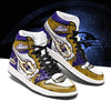 Baltimore Ravens Gold Purple Shoes Custom 1 - PerfectIvy