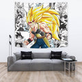 Bardock SSJ3 Tapestry Custom Dragon Ball Anime Manga Room Decor 2 - PerfectIvy