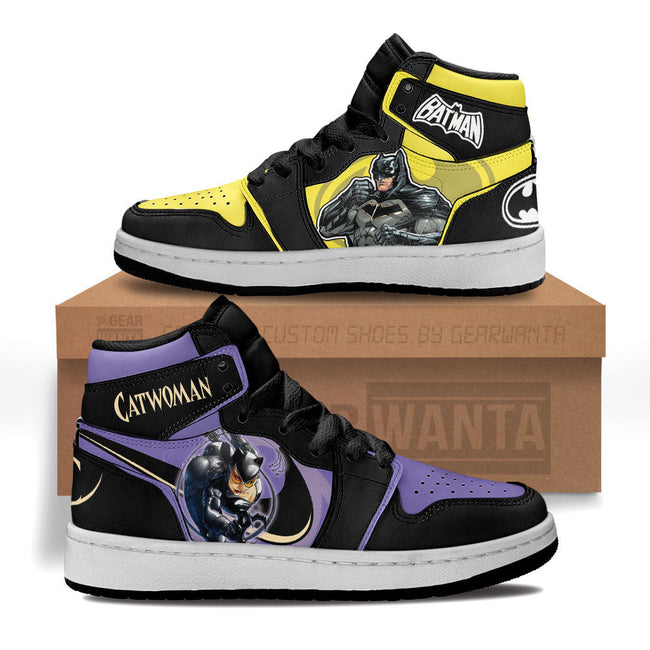 Batman vs Catwoman Kid Sneakers Custom For Kids 1 - PerfectIvy