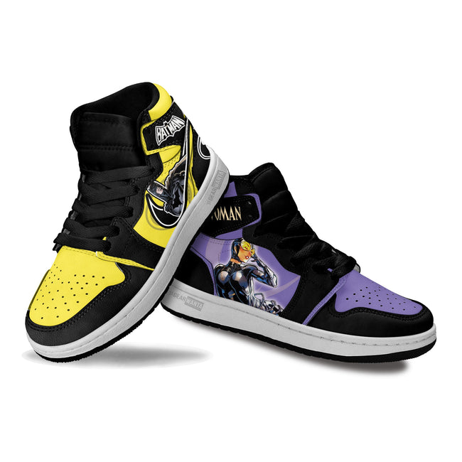 Batman vs Catwoman Kid Sneakers Custom For Kids 3 - PerfectIvy