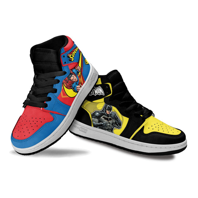 Batman vs Superman Kid Sneakers Custom For Kids 3 - PerfectIvy