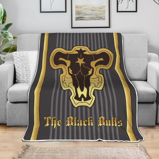 Black Bull Magic Knights Blanket Custom Black Clover Anime Bedding 4 - PerfectIvy