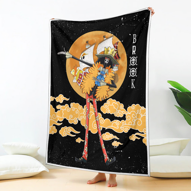 Brook Blanket Moon Style Custom One Piece Anime Bedding 2 - PerfectIvy