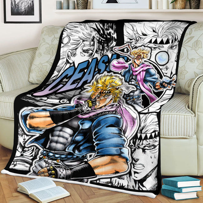Caesar Zeppeli Blanket Fleece Custom JJBA Anime Bedding 3 - PerfectIvy