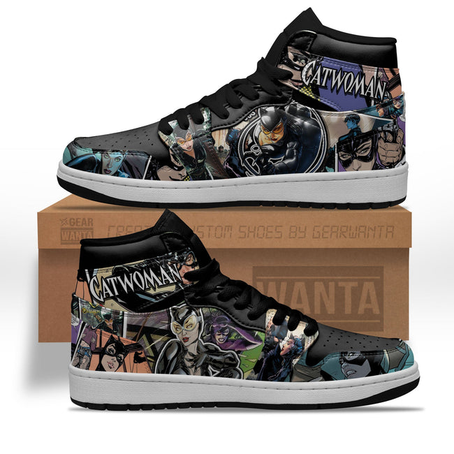 Catwoman Shoes Custom Comic Sneakers 1 - PerfectIvy