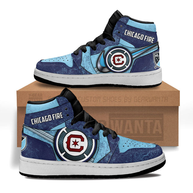 Chicago Fire Kid JD Sneakers Custom Shoes For Kids 3 - PerfectIvy