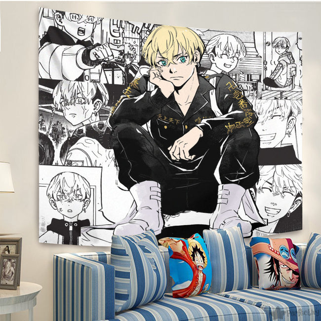 Chifuyu Matsuno Tapestry Custom Tokyo Revengers Manga Anime Room Decor 4 - PerfectIvy