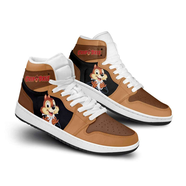 Chip 'n' Dale Brown Black JD Sneakers Custom Shoes 1 - PerfectIvy