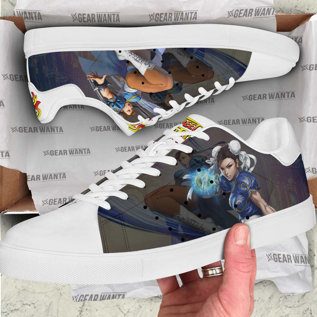 Chun-Li Skate Shoes Custom Street Fighter Game Shoes 3 - PerfectIvy