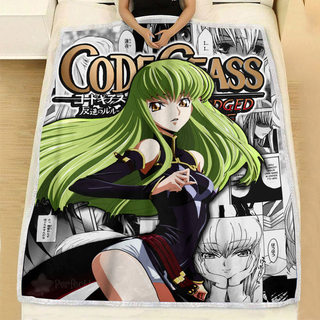 Code Geass C.C. Blanket Fleece Custom Anime Manga Bedding Room 1 - PerfectIvy