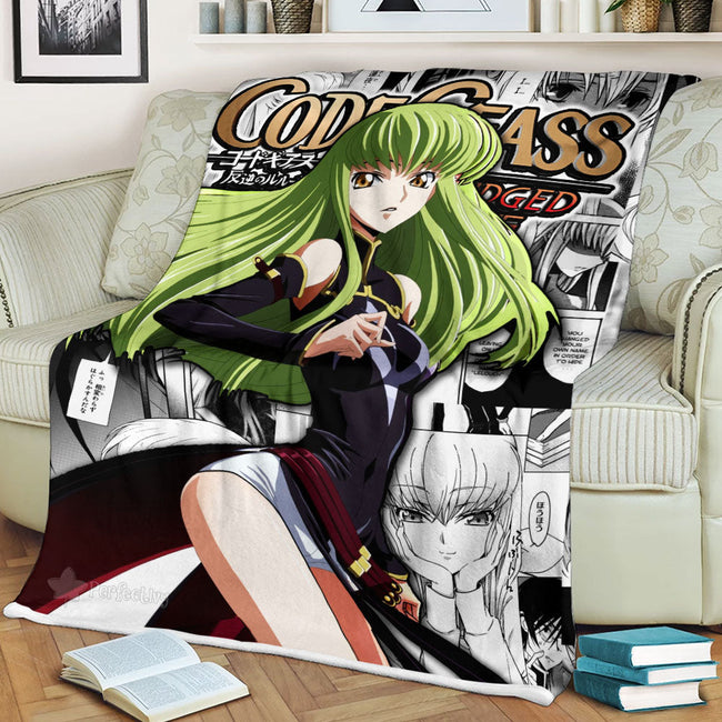 Code Geass C.C. Blanket Fleece Custom Anime Manga Bedding Room 2 - PerfectIvy