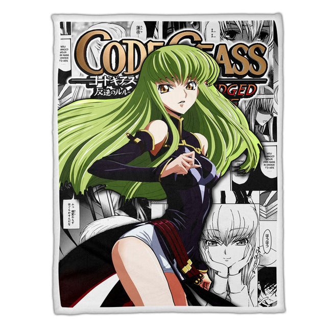 Code Geass C.C. Blanket Fleece Custom Anime Manga Bedding Room 4 - PerfectIvy
