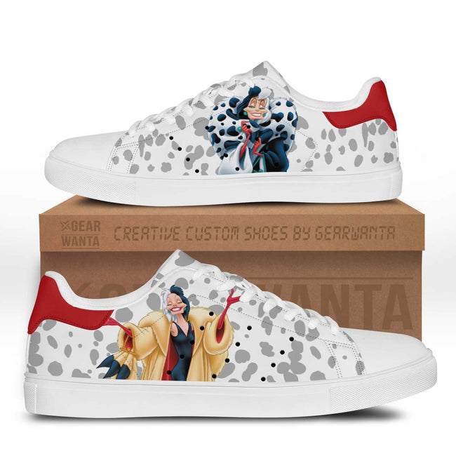 Cruella De Vil Skate Shoes Custom The Hundred and One Dalmatians Cartoon Sneakers 1 - PerfectIvy
