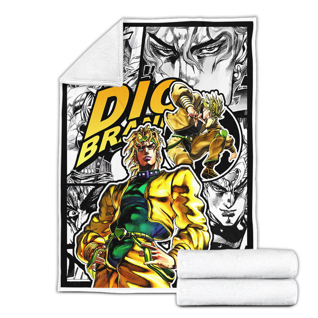 Dio Brando Blanket Fleece Custom JJBA Anime Bedding 4 - PerfectIvy