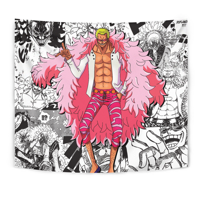 Donquixote Doflamingo Tapestry Custom One Piece Anime Manga Room Wall Decor 1 - PerfectIvy