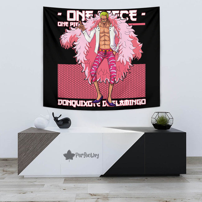 Donquixote Doflamingo Tapestry Custom One Piece Anime Room Decor 3 - PerfectIvy