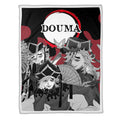Douma Fleece Blanket Custom Demon Slayer Anime Uniform Mix Manga Style 1 - PerfectIvy