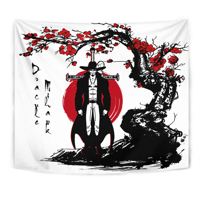 Dracule Mihawk Tapestry Custom Japan Style One Piece Anime Home Wall Decor For Bedroom Living Room 1 - PerfectIvy
