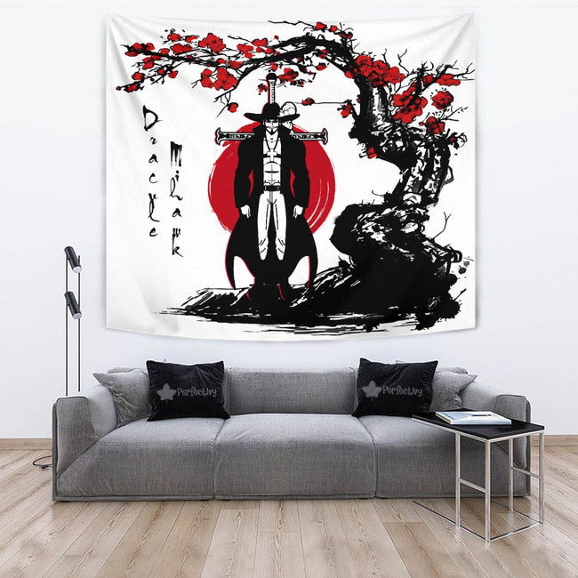 Dracule Mihawk Tapestry Custom Japan Style One Piece Anime Home Wall Decor For Bedroom Living Room 4 - PerfectIvy