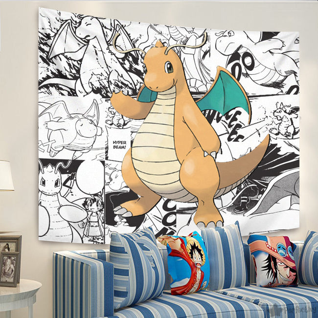 Dragonite Tapestry Custom Pokemon Manga Anime Room Decor 2 - PerfectIvy