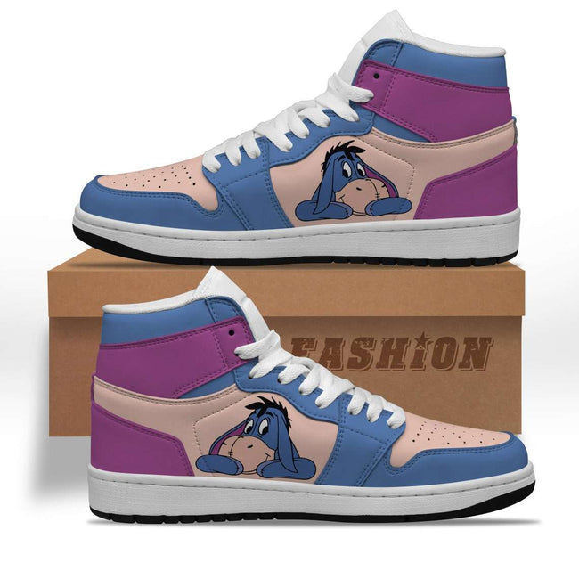 Eeyore Donkey Winnie The Pooh Purple Blue JD Sneakers Custom Shoes 2 - PerfectIvy