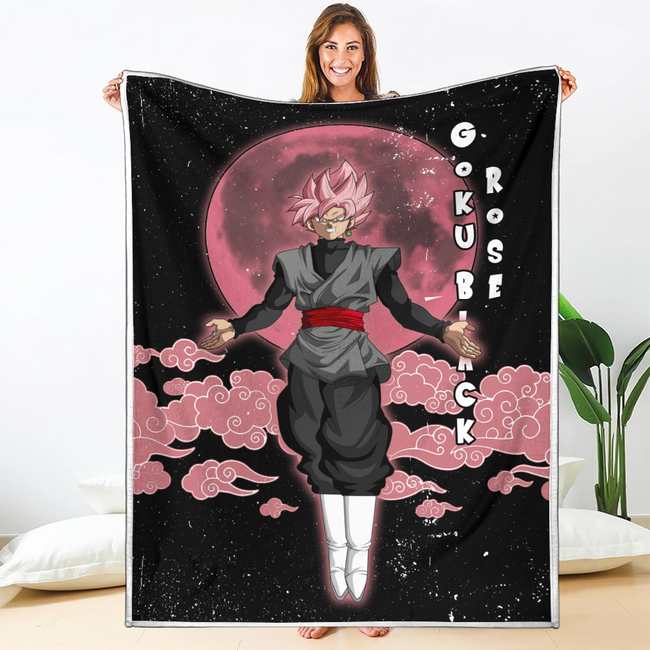 Goku Black Rose Blanket Custom Cloud Dragon Ball Anime Bedding 1 - PerfectIvy