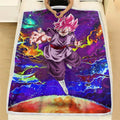 Goku Black Rose Fleece Blanket Custom Dragon Ball Anime Galaxy Style 4 - PerfectIvy
