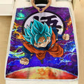Goku Blue Fleece Blanket Custom Dragon Ball Anime Galaxy Style 4 - PerfectIvy
