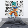 Goku Blue Tapestry Custom Dragon Ball Anime Manga Room Decor 2 - PerfectIvy