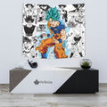 Goku Blue Tapestry Custom Dragon Ball Anime Manga Room Decor 3 - PerfectIvy