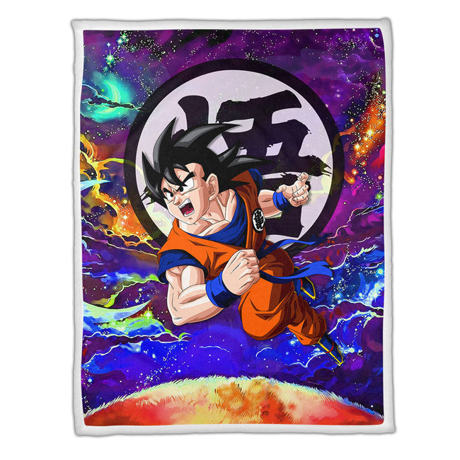 Goku Fleece Blanket Custom Dragon Ball Anime Galaxy Style 1 - PerfectIvy
