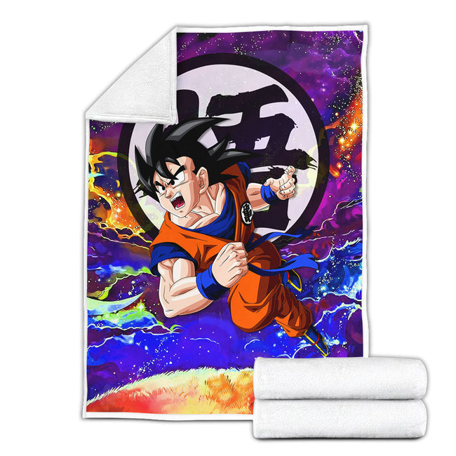 Goku Fleece Blanket Custom Dragon Ball Anime Galaxy Style 2 - PerfectIvy