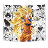 Goku SSJ3 Tapestry Custom Dragon Ball Anime Manga Room Decor 1 - PerfectIvy