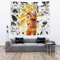 Goku SSJ3 Tapestry Custom Dragon Ball Anime Manga Room Decor 2 - PerfectIvy