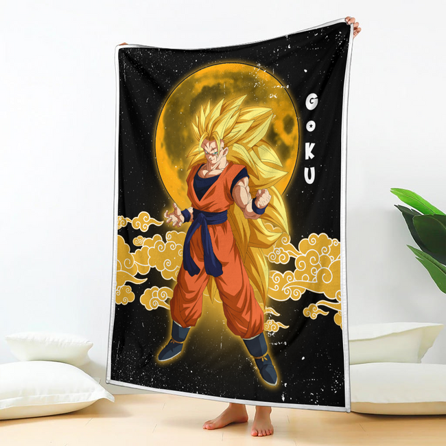 Goku Ssj 3 Blanket Custom Cloud Dragon Ball Anime Bedding 2 - PerfectIvy