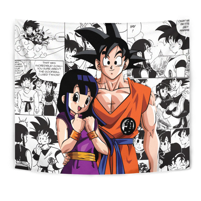 Goku x Chichi Tapestry Custom Dragon Ball Anime Room Decor 1 - PerfectIvy