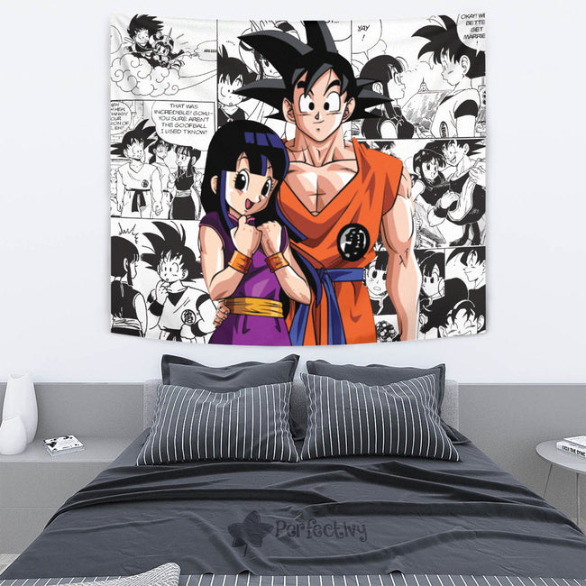 Goku x Chichi Tapestry Custom Dragon Ball Anime Room Decor 4 - PerfectIvy
