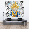 Goten SSj Tapestry Custom Dragon Ball Anime Manga Room Decor 2 - PerfectIvy