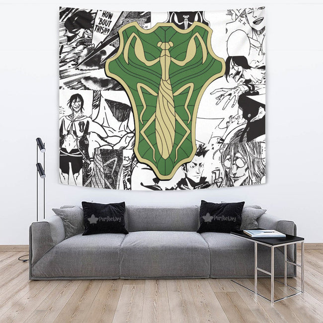Green Mantis Tapestry Custom Black Clover Anime Manga Room Wall Decor 2 - PerfectIvy